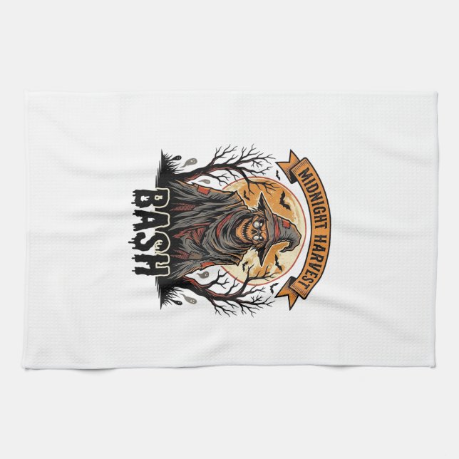 Linge De Cuisine Chemise de Halloween pour épouvantail Gravure vint (Horizontal)