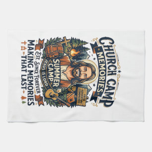 Linge De Cuisine Chemise de nostalgie de camp VBS de l'église Jésus