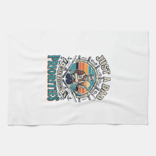 Linge De Cuisine Chemise de papa de pêche de jour de père Juste un 