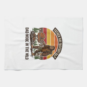 Linge De Cuisine Chemise de père de jour Bigfoot Papa Camping Légen