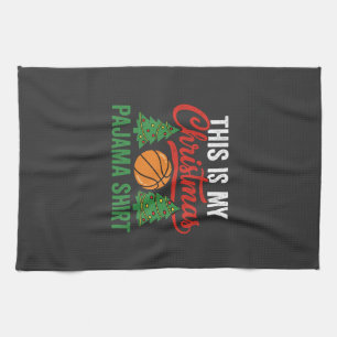 Linge De Cuisine Chemise de pyjama de Noël de basket-ball