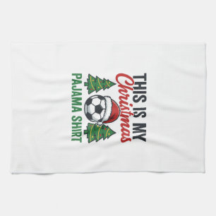 Linge De Cuisine Chemise de pyjama de Noël de football