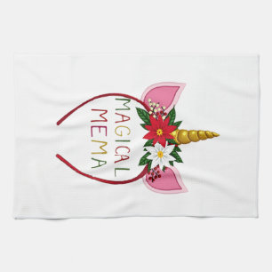 Linge De Cuisine Chemise de pyjama de Noël Magical Mema Licorne 