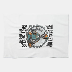Linge De Cuisine Chemise de sorcière mécanicienne Halloween vintage
