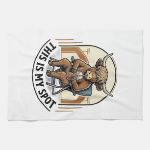 Linge De Cuisine Chemise de vache de baseball avec mascotte de café