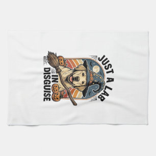 Linge De Cuisine Chemise d'Halloween pour Labrador Vintage Sorcière
