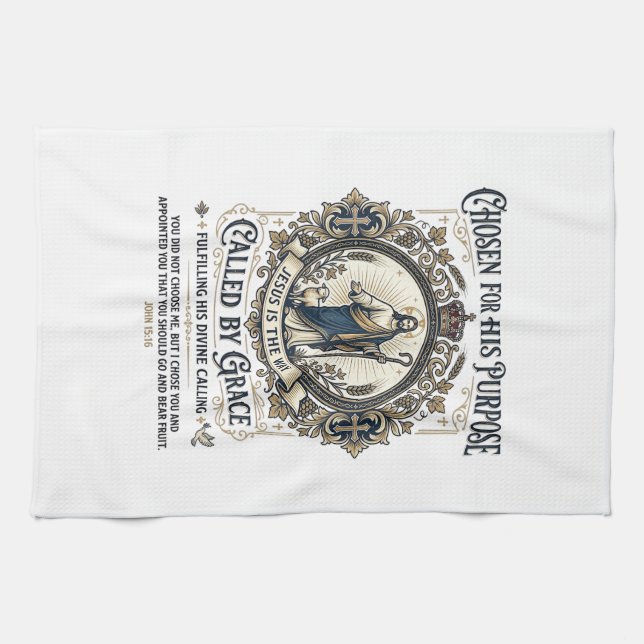 Linge De Cuisine Chemise Électricien Jésus Conception à base de foi (Horizontal)