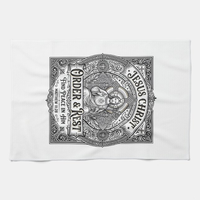 Linge De Cuisine Chemise graphique chrétienne Jésus Débarrasse Mais (Horizontal)