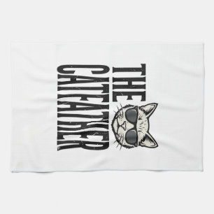 Linge De Cuisine Chemise graphique de citation de chat vintage Funn