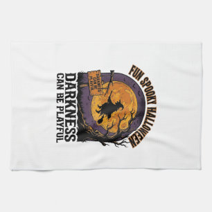 Linge De Cuisine Chemise Halloween Darkness Design Lune Sorcière Vi