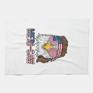 Linge De Cuisine Chemise Meri-Caw Aigle Patriotique Gravure Vintage