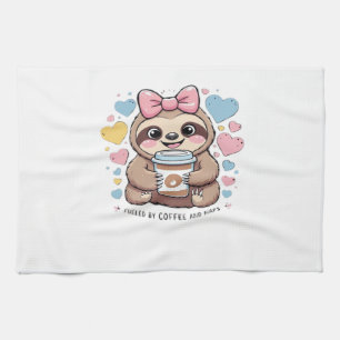 Linge De Cuisine Chemise Mignon de Paresseux Amateur de Café � Drôl