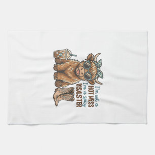 Linge De Cuisine Chemise occidentale au café de vache des Highlands