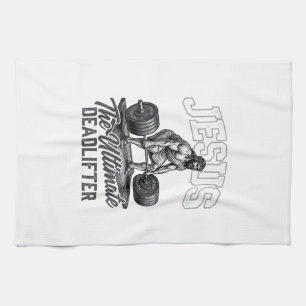 Linge De Cuisine Chemise Vector Vintage Jésus Ultimate Deadlifter D