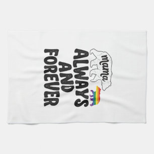 Linge De Cuisine Chemise vintage arc-en-ciel Mama Bear toujours et