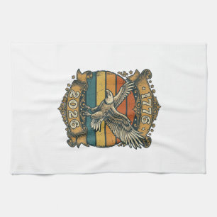 Linge De Cuisine Chemise Vintage Eagle 1776 2026 Patriotique Rétro 
