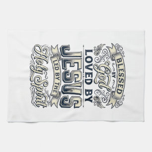 Linge De Cuisine Chemise Vintage Esprit Saint Jésus Bénis par Dieu