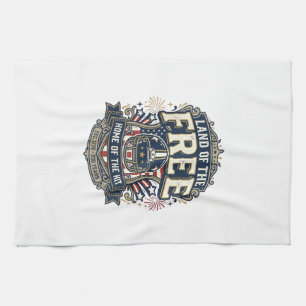 Linge De Cuisine Chemise Vintage Football Patriotique Terre des Lib