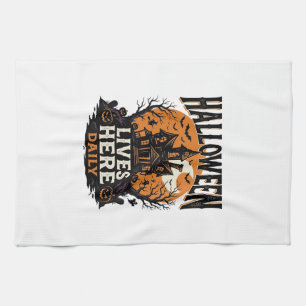 Linge De Cuisine Chemise Vintage Halloween Maison Hantée Quotidien