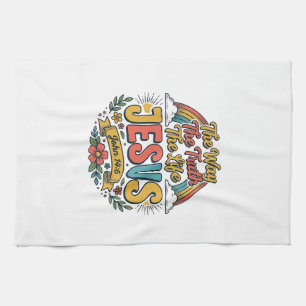 Linge De Cuisine Chemise Vintage Jésus Le Chemin Vérité Vie