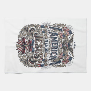 Linge De Cuisine Chemise Vintage Patriotique America A Besoin De Jé