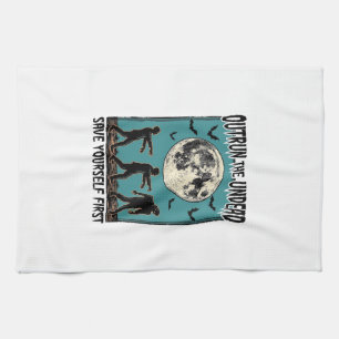 Linge De Cuisine Chemise Zombie Chase Vintage Évasion Graphique des