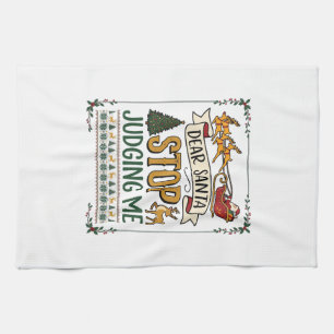 Linge De Cuisine Cher Père Noël Arrête De Me Juger Arbre De Noël Re