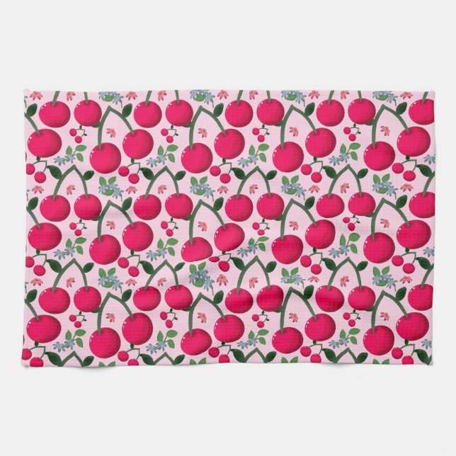 Linge De Cuisine Cherry pattern  (Horizontal)