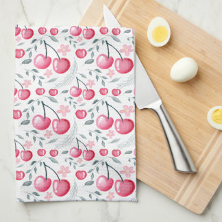 Linge De Cuisine Cherry Pink Personalized Tea Towel | Custom Name K