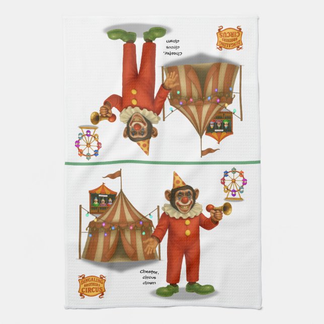 Linge De Cuisine Chester, clown de cirque (Vertical)