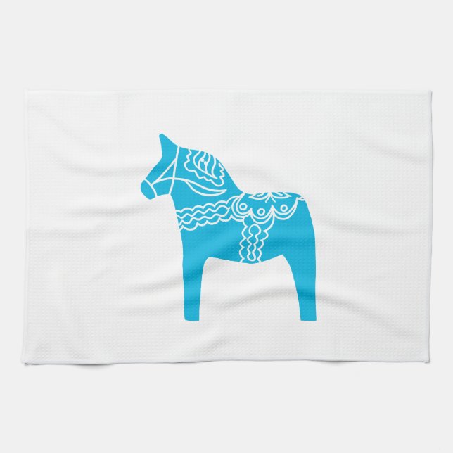 Linge De Cuisine Cheval bleu de Dala (Horizontal)