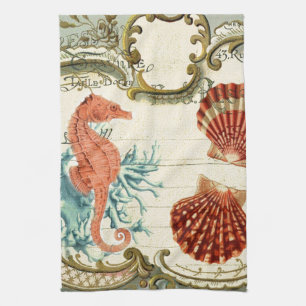 Linge De Cuisine Cheval de mer vintage et moderne parisien
