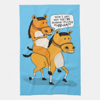 Linge De Cuisine Cheval drôle d'équitation