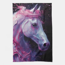 Cheval en rose et violet Splendor Abstrait 2