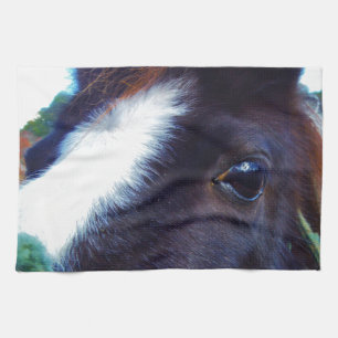 Linge De Cuisine cheval miniature gros plan