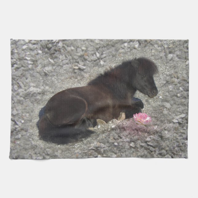 Linge De Cuisine cheval poney shetty animal minicheval (Horizontal)