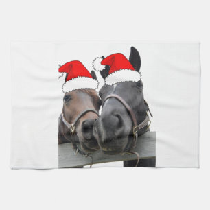 Linge De Cuisine Chevaux de Noël