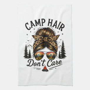 Linge De Cuisine Cheveux de camping, on s'en fiche, chignon désordo