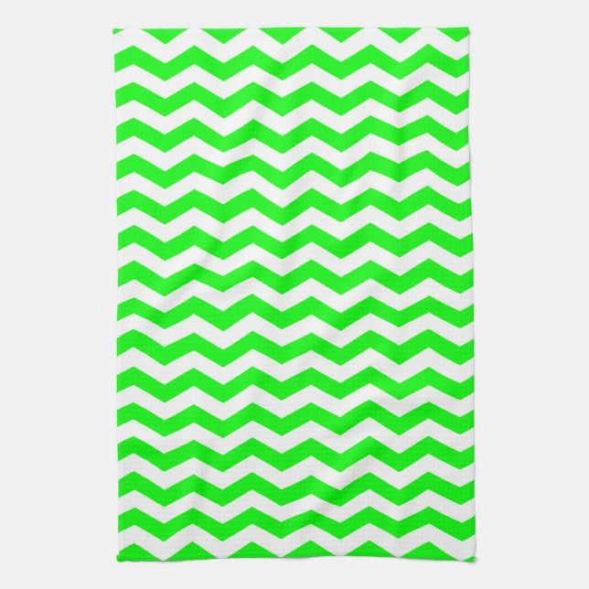 Linge De Cuisine Chevron de clé Lime Wave (Vertical)
