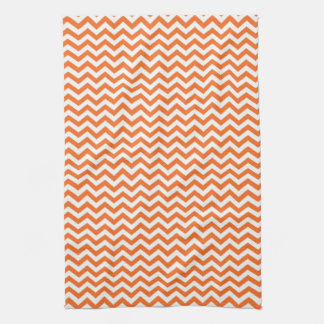 Linge De Cuisine Chevron orange