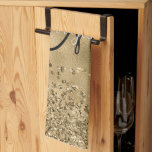 Linge De Cuisine Chic Black Gold Parties scintillant Nom du monogra<br><div class="desc">Chic Black Gold Parties scintillant Nom du monogramme</div>