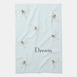 Linge De Cuisine Chic Blue Dragonfly Dream