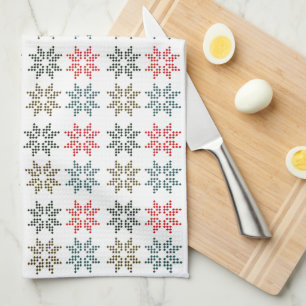 Linge De Cuisine Chic coloré Quatre Poinsettias Motif