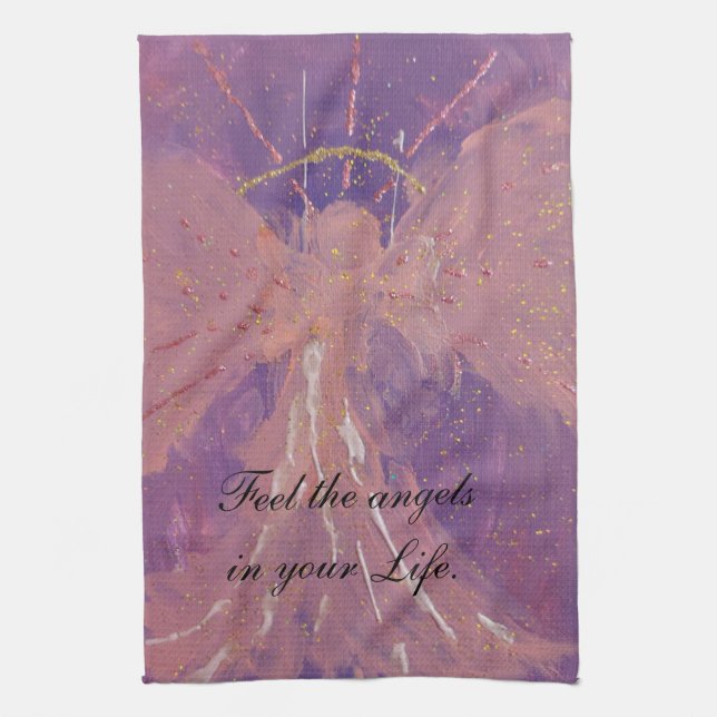 Linge De Cuisine Chic love pink violet angel (Vertical)