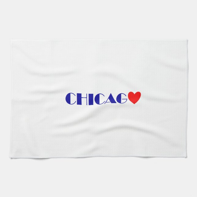 Linge De Cuisine chicago j'aime (Horizontal)
