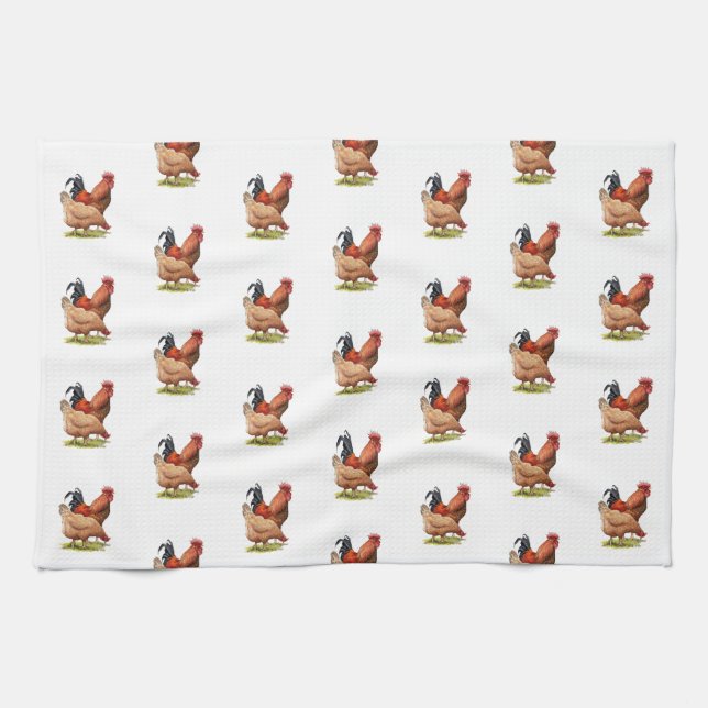 Linge De Cuisine Chicken And Rooster Art, Poultry, Farm Animals (Horizontal)