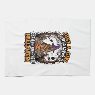 Linge De Cuisine Chien berger allemand Halloween Sorcière Chapeau C