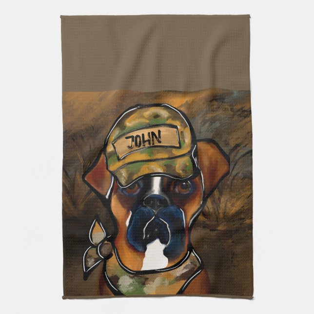 Linge De Cuisine Chien Boxer (Vertical)