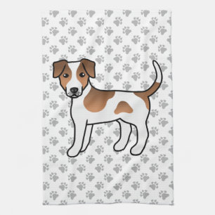 Linge De Cuisine Chien danois-suédois marron et blanc Farmdog Chien