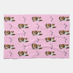 Linge De Cuisine Chien de Bretagne endormi ZZZ Amateur d'Animaux Pr